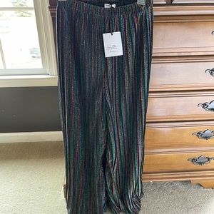 Glamorous Rainbow Sparkle Plisse Pants